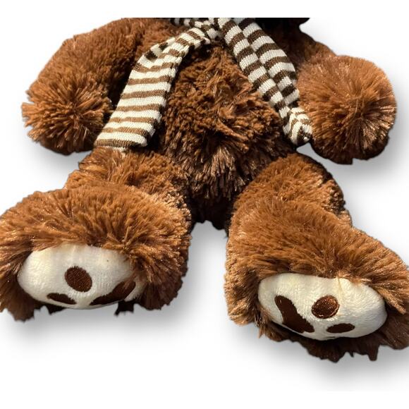 Ms Teddy Bear Plush Striped Scarf Nursery Decor Stuffed Animal Shower Gift 15" - Picture 3 of 9